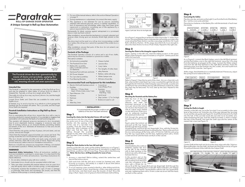Digidoor Paratrak installation instructions Digidoor Paratrak installation instructions