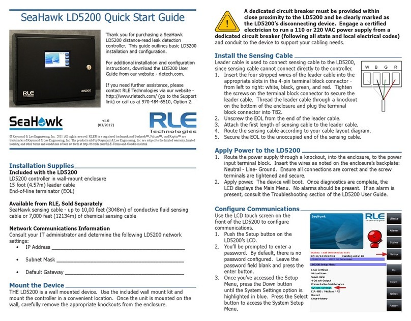 RLE Technologies SeaHawk LD5200 User manual