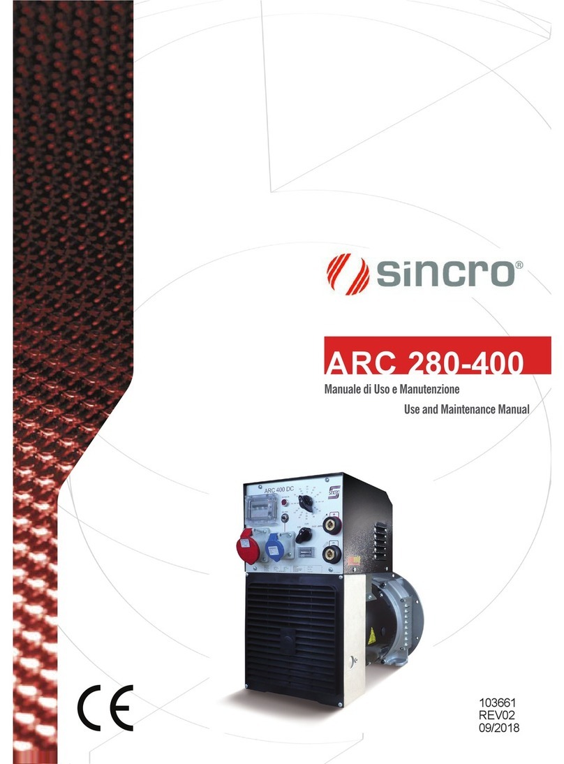 Sincro ARC 280 Use and maintenance manual Sincro ARC 280 Use and maintenance manual