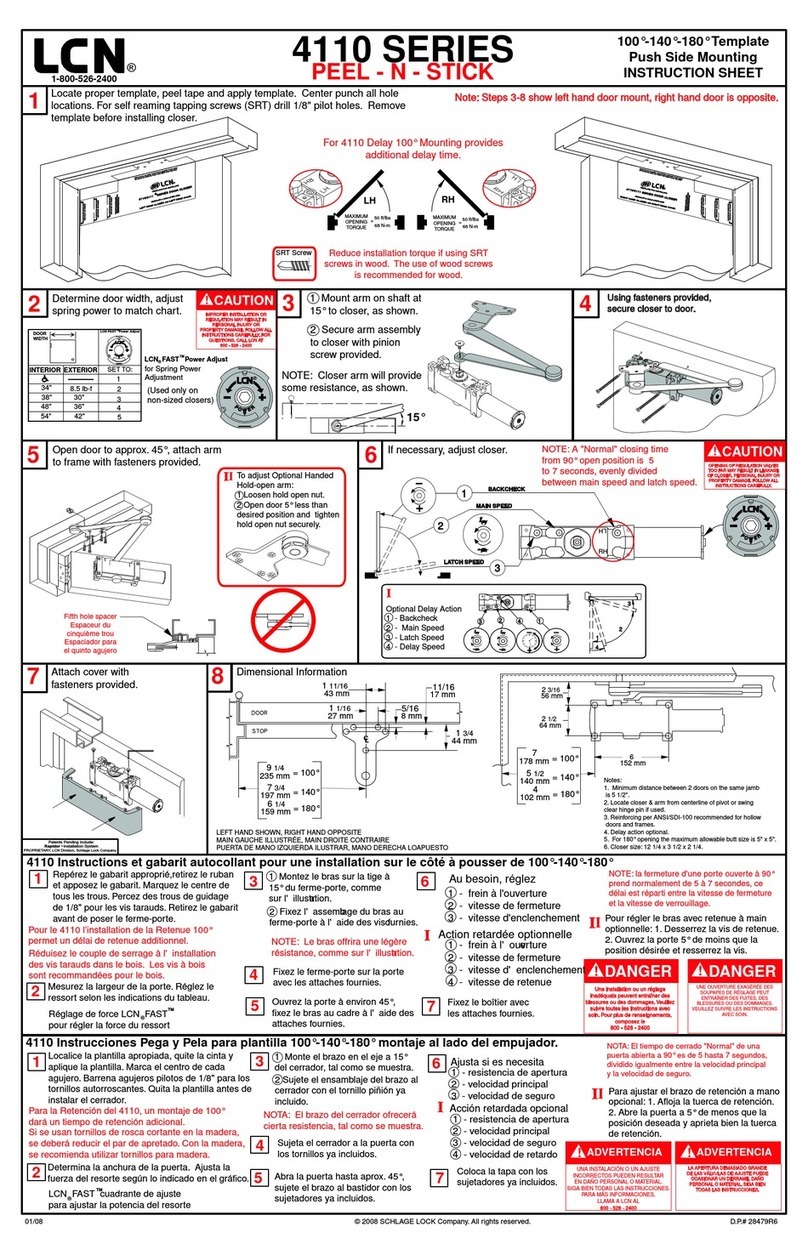 LCN 4110EDA instruction sheet