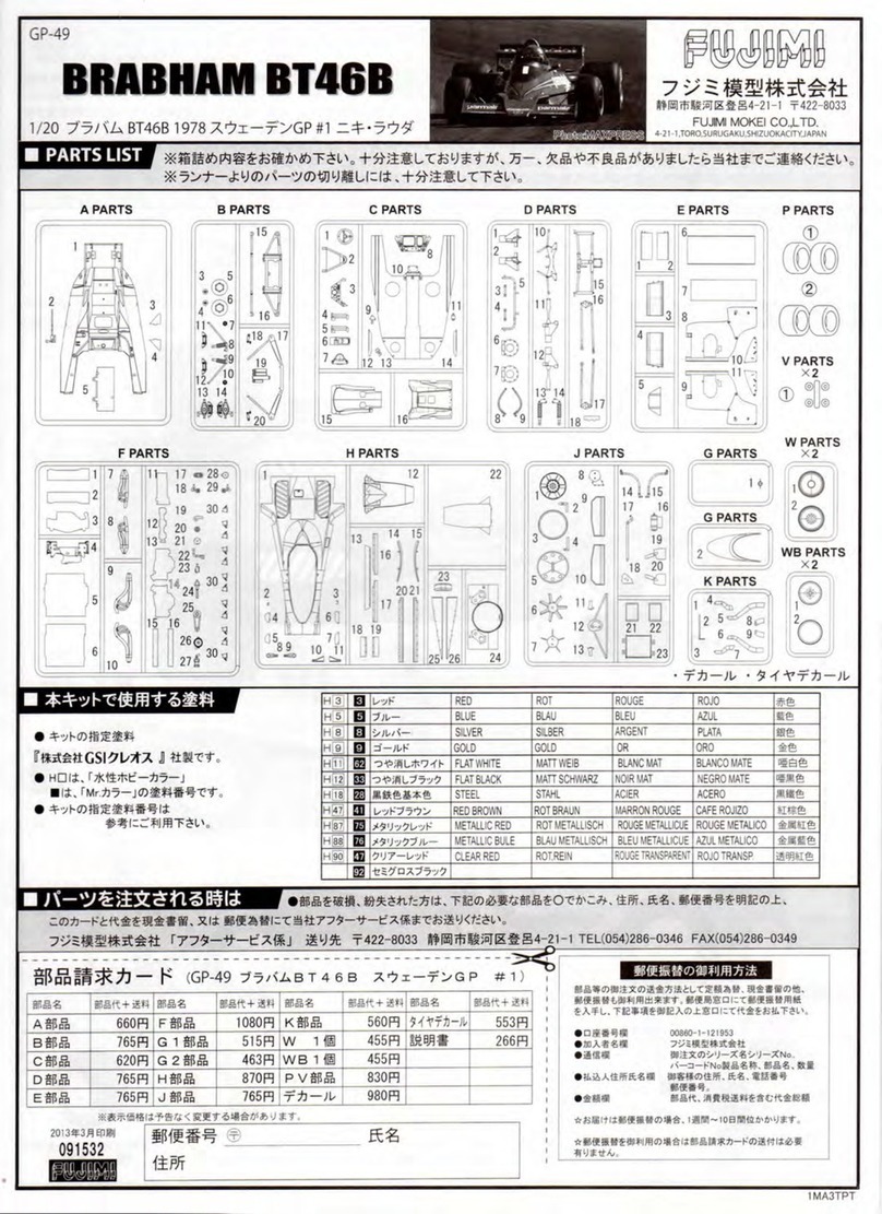 Fujimi 09153 User manual Fujimi 09153 User manual