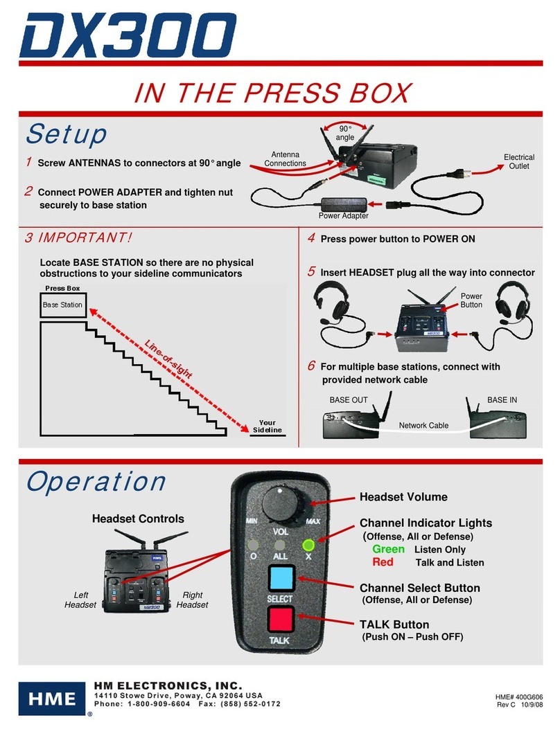HME DX300 Operating and maintenance instructions