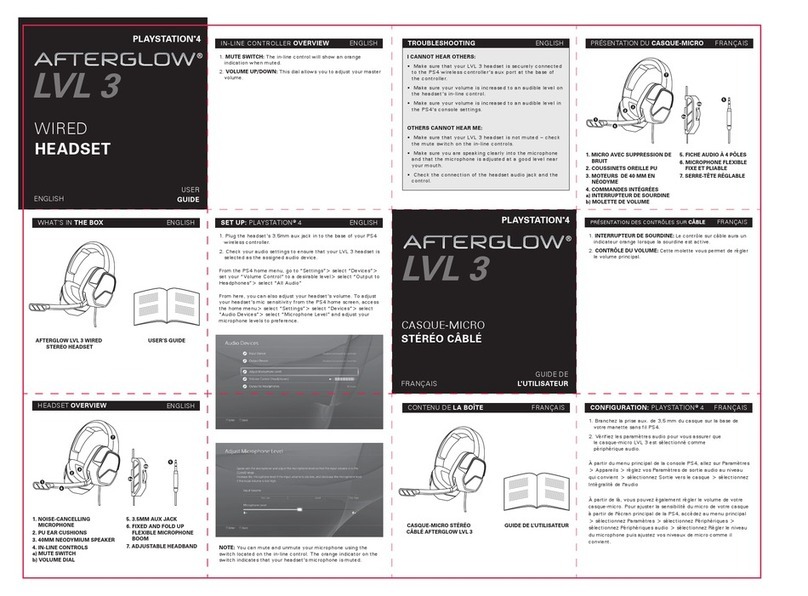 Afterglow LVL 3 user guide