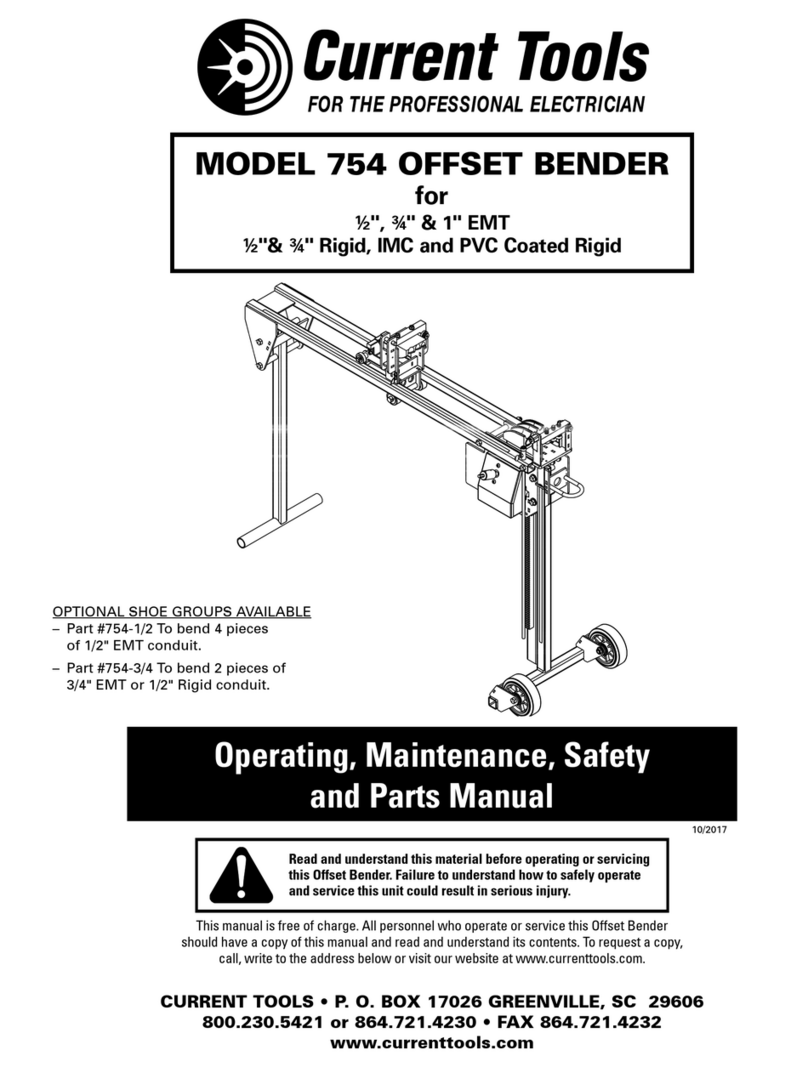 Current Tools 754 Operating, Maintenance, Safety and Parts Manual