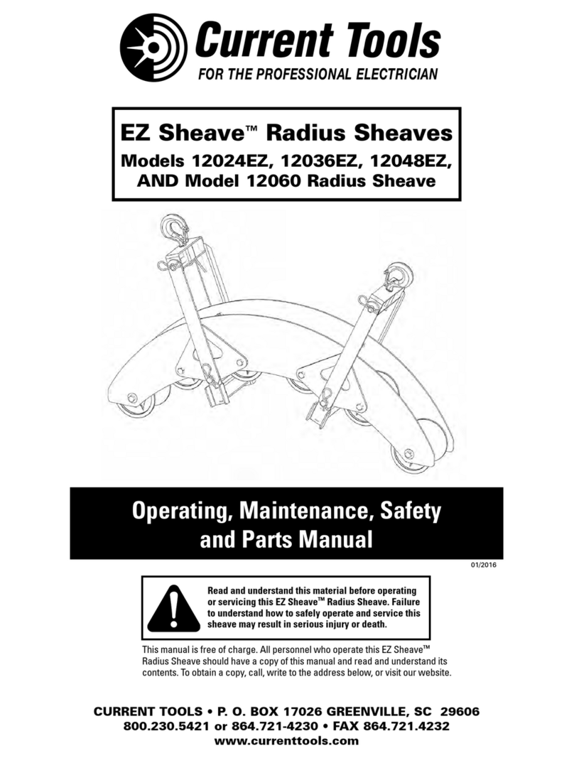 Current Tools EZ Sheave 12024EZ Operating, Maintenance, Safety and Parts Manual