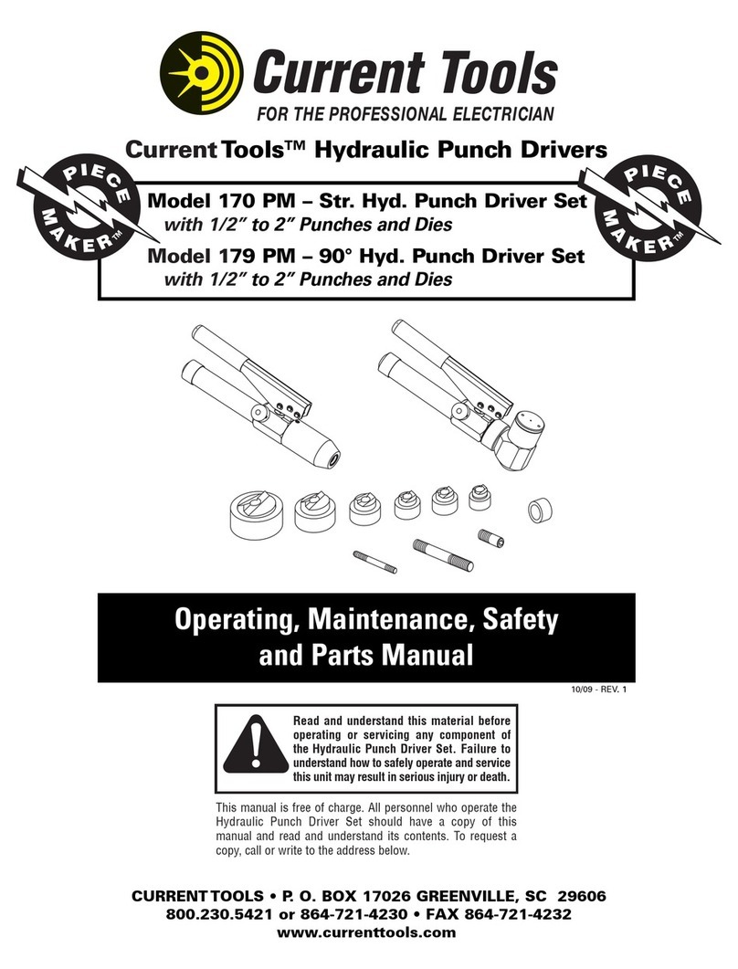 Current Tools 170 PM Operating, Maintenance, Safety and Parts Manual