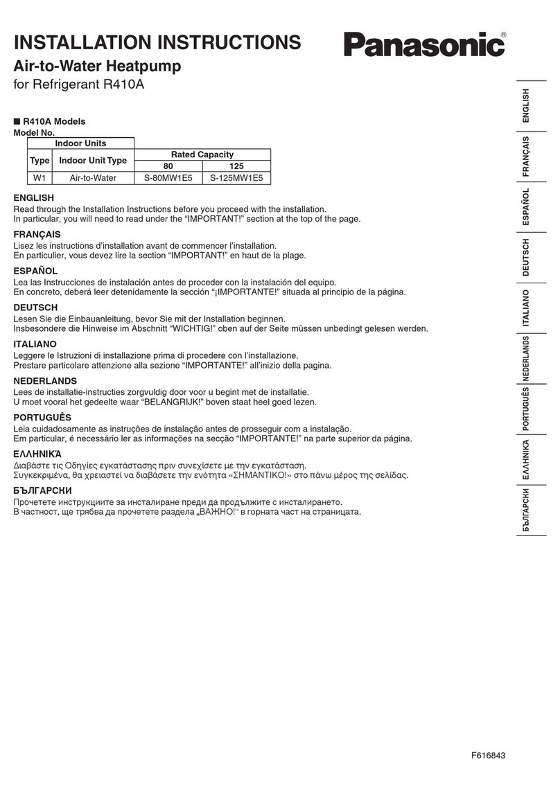 Panasonic S-80MW1E5 Installation instructions manual