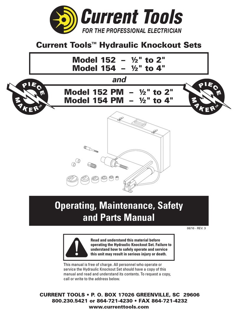 Current Tools 152 Operating, Maintenance, Safety and Parts Manual