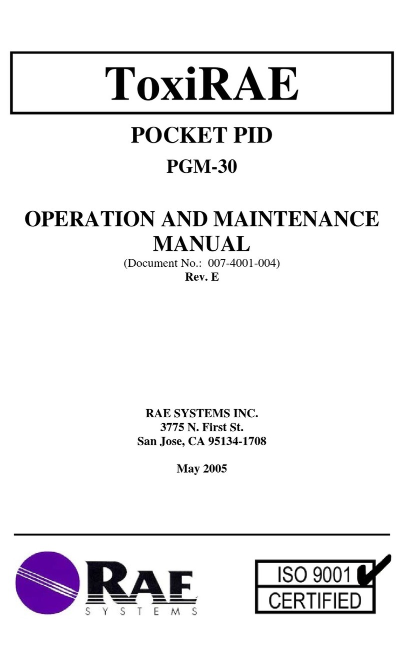 Rae ToxiRAE PGM-30 Operation and maintenance manual