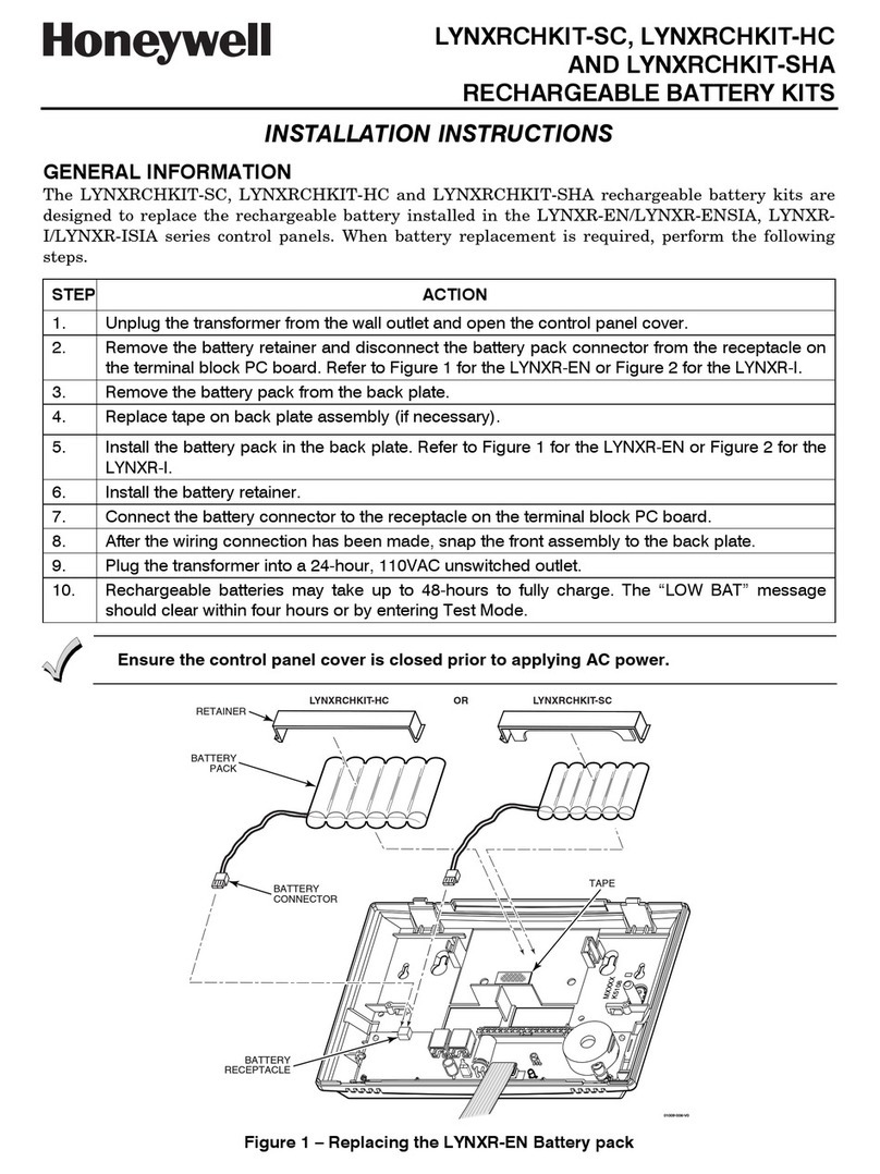 Honeywell LYNXRCHKIT-SC installation instructions
