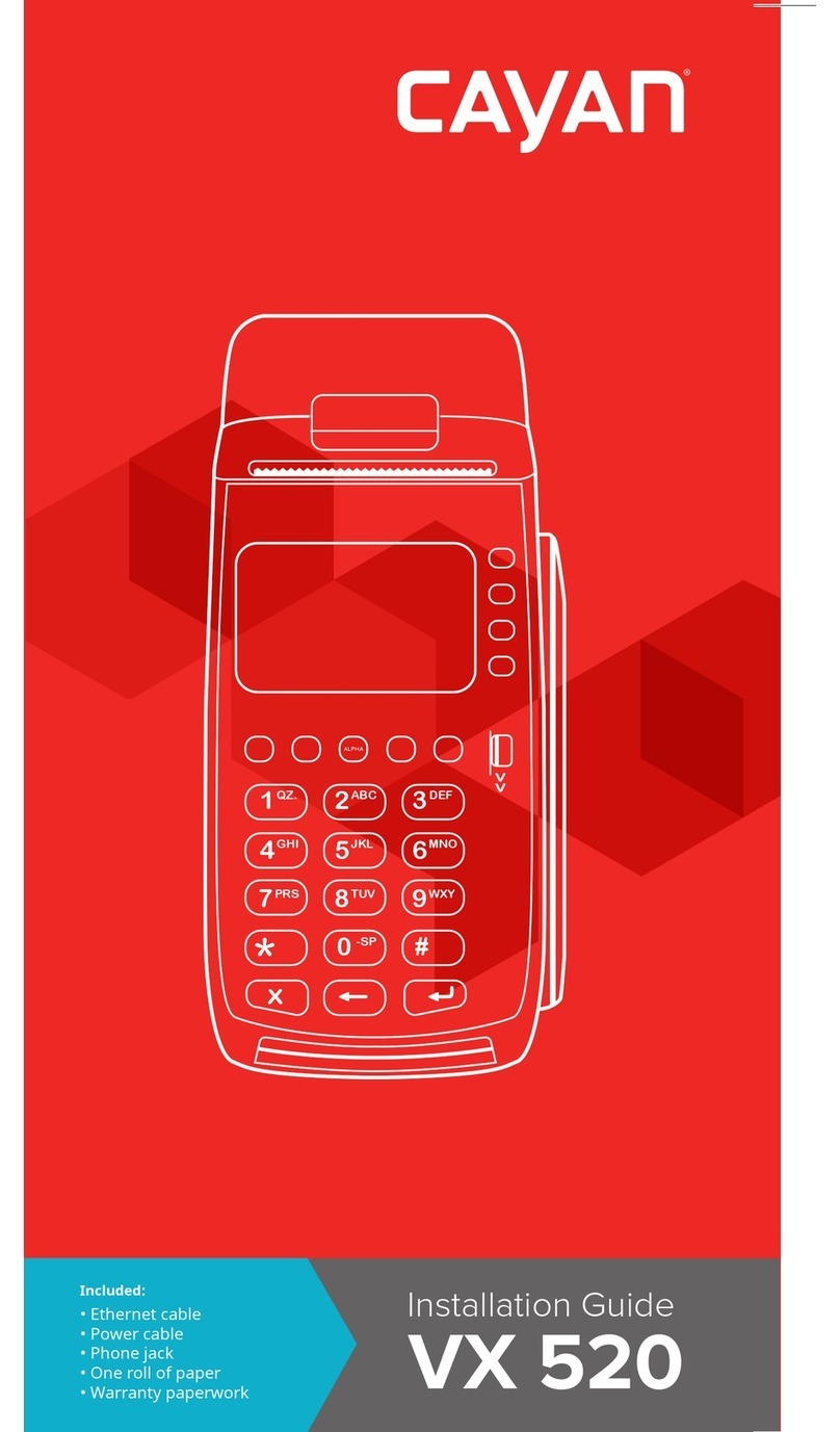 Cayan VX520 User manual