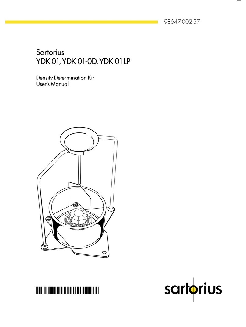 Sartorius YDK 01 user manual