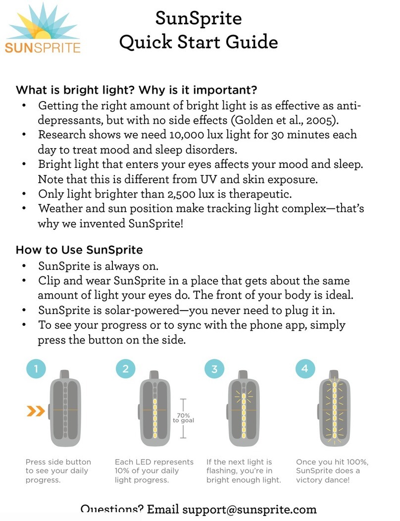 SunSprite SunSprite quick start guide