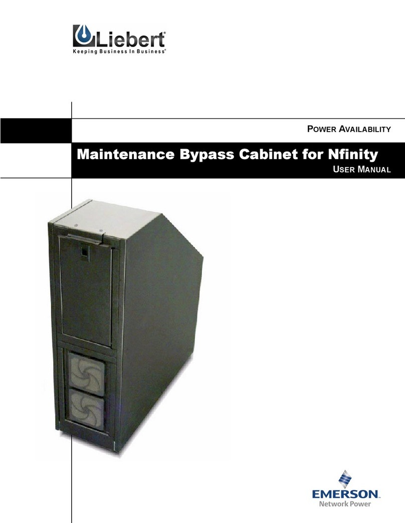 Liebert Nfinity Maintenance Bypass Cabinet User manual