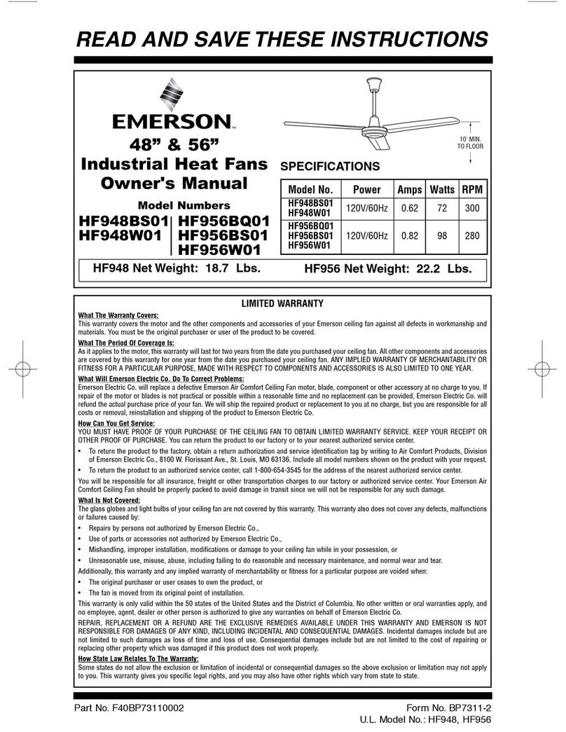 Emerson HF948BS01 User manual
