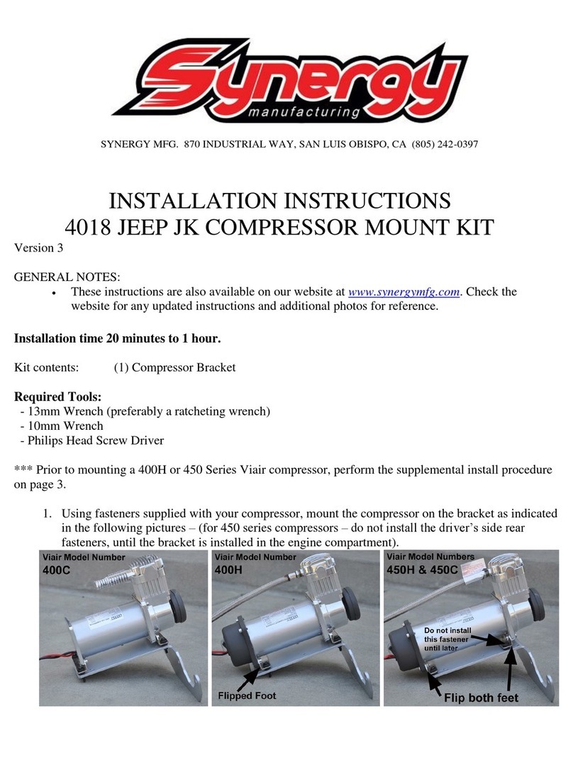 Synergy 4018 Installation instructions manual