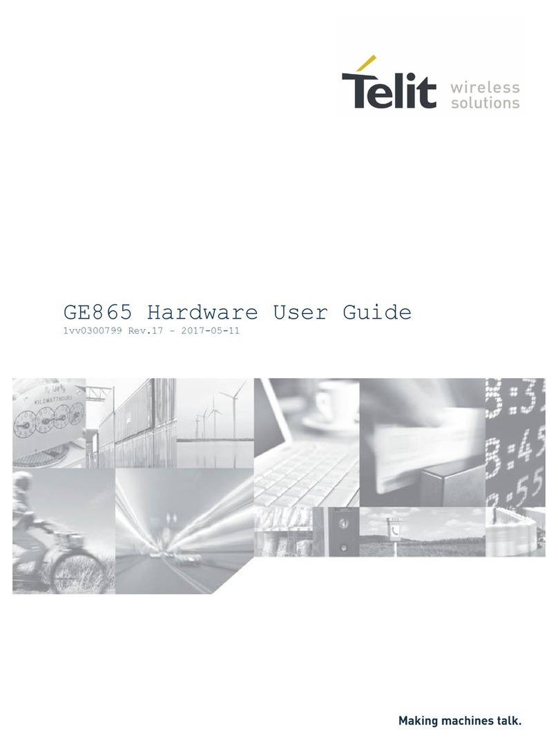 Telit Wireless Solutions GE865 Hardware user's guide