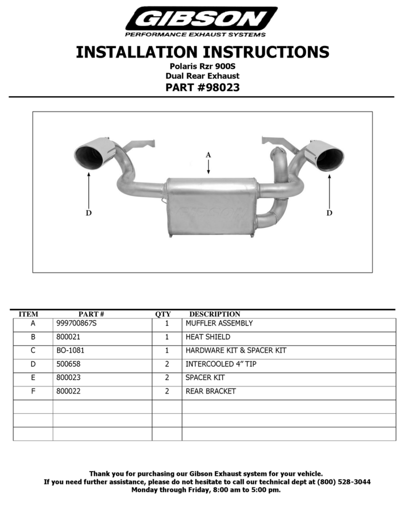 Gibson 98023 Installation instructions manual