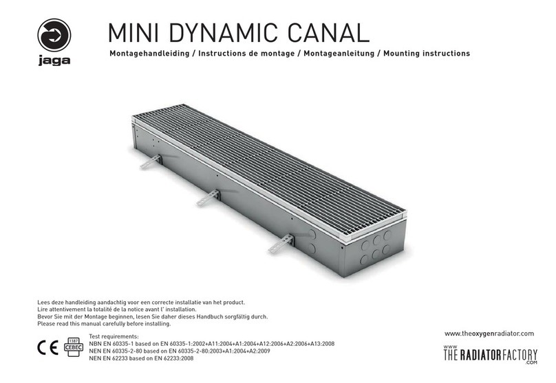 Jaga MINI DYNAMIC CANAL Mounting instructions