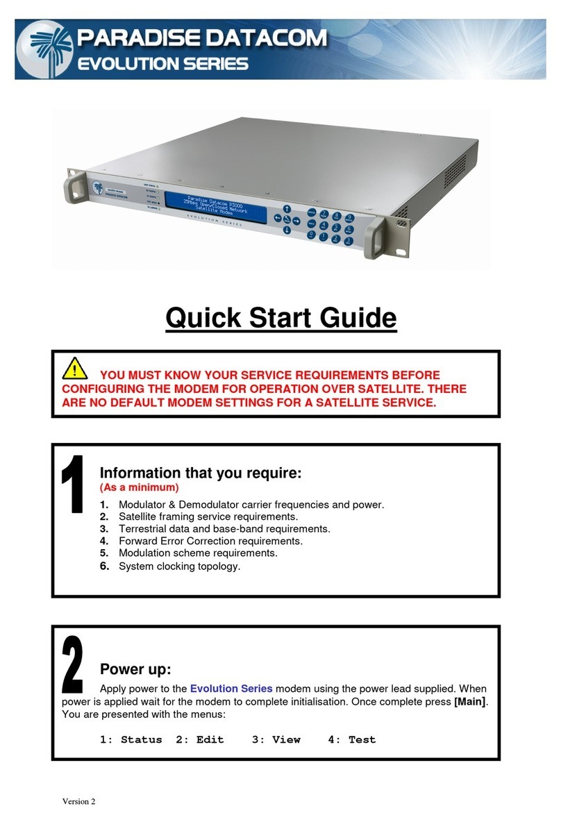 Paradise Datacom Evolution Series quick start guide