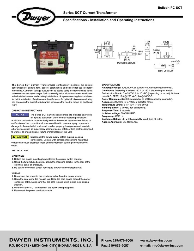 Dwyer Instruments SCT10-100 User manual