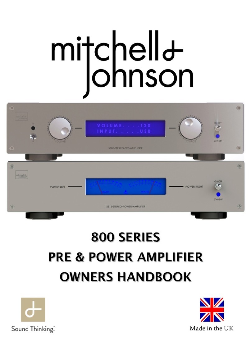 Mitchell & Johnson 800 SERIES Owner's handbook