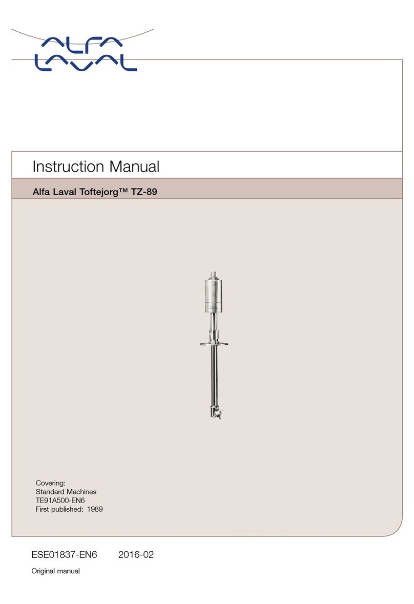 Alfalaval Toftejorg TZ-89 instruction manual