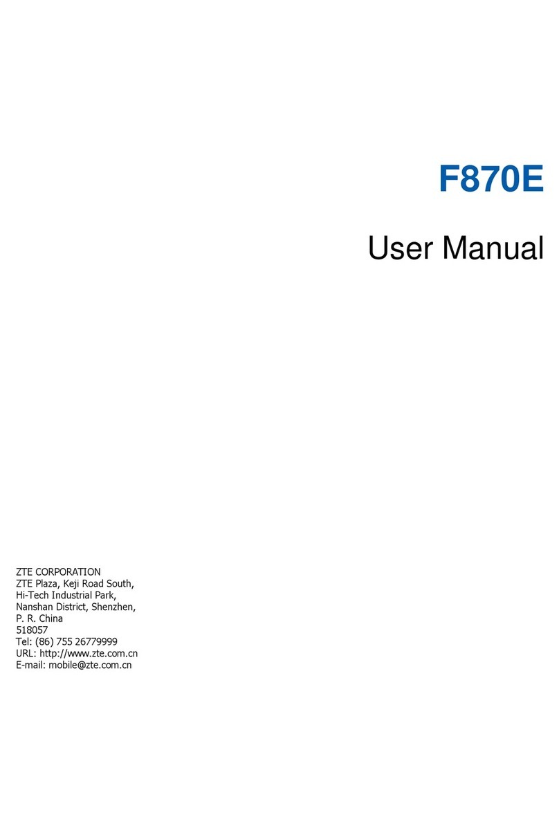 Zte F870E User manual