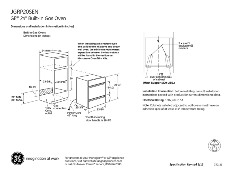 GE JGRP20SEN Manual
