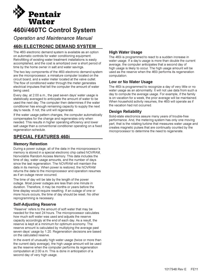 Pentair Pool Products 460TC Operation and maintenance manual