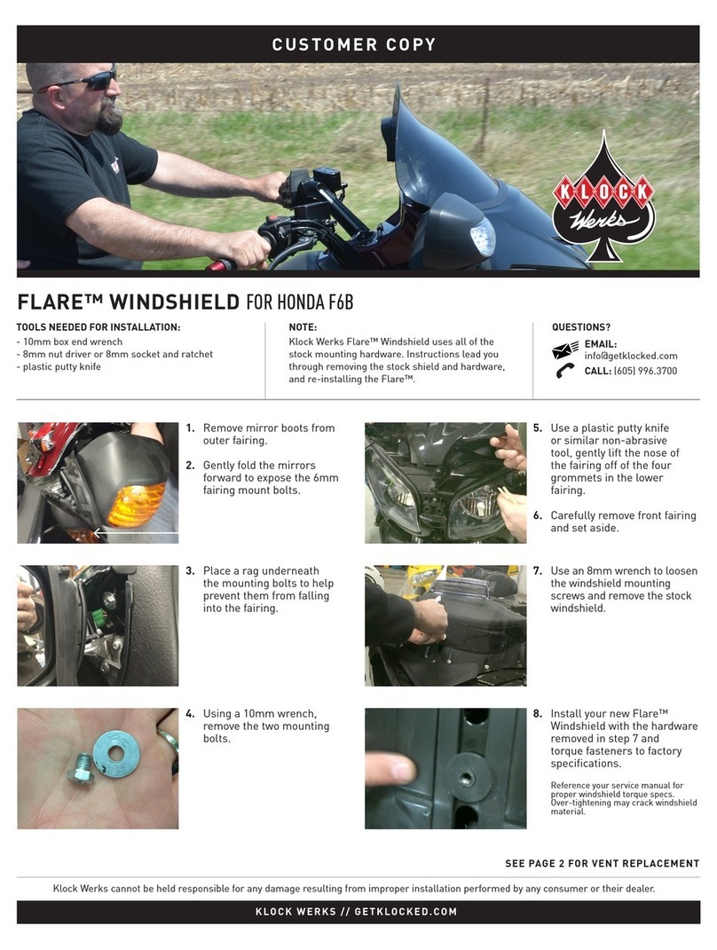 KLOCK WERKS Flare Installation instruction