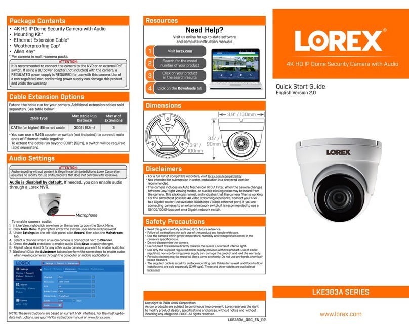 Lorex LKE383A SERIES User manual