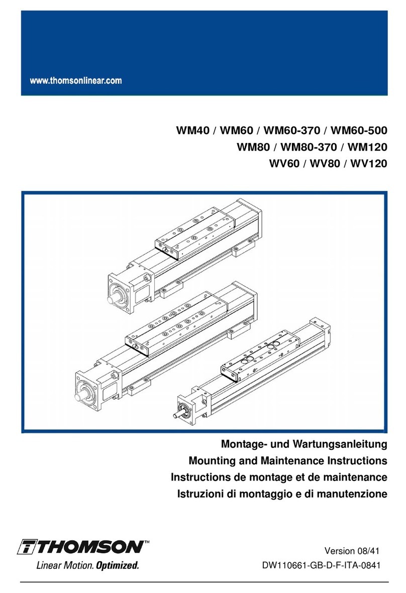 Thomson Neff WIESEL POWERLine WM40 Mounting and Maintenance Instructions