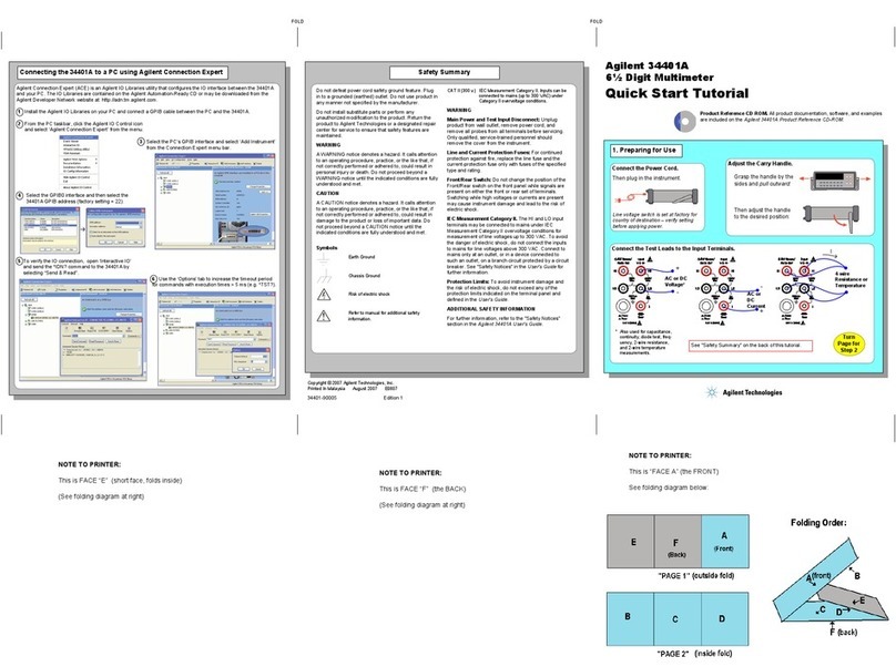 Agilent Technologies 34401A User manual