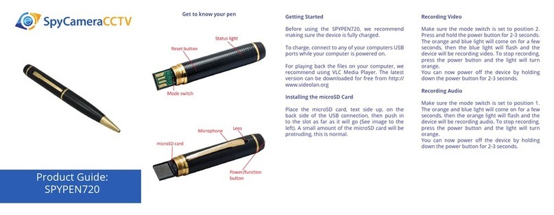 SpyCameraCCTV SPYPEN720 Product guide