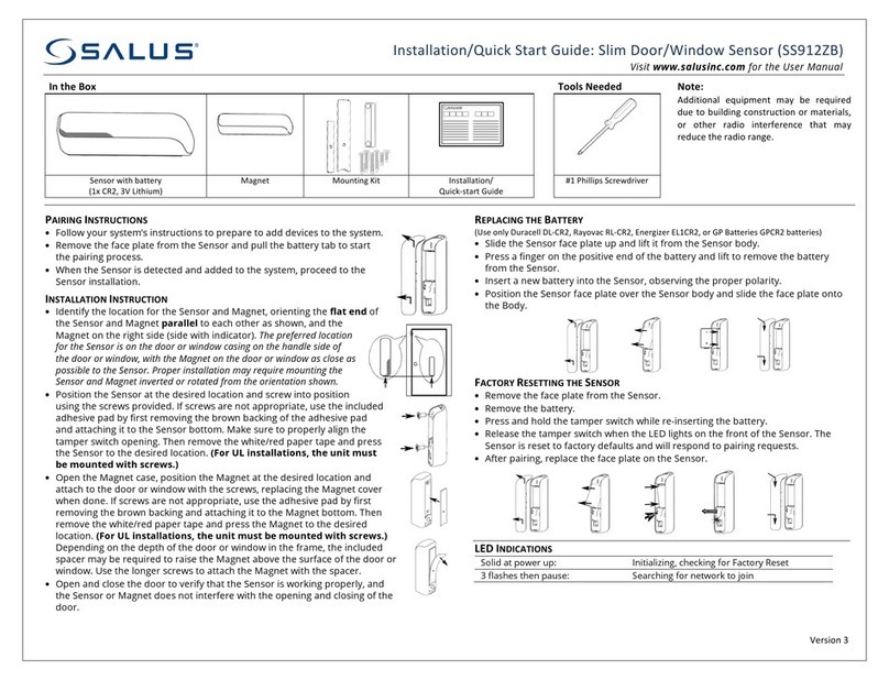 Salus SS912ZB Installation & quick start guide