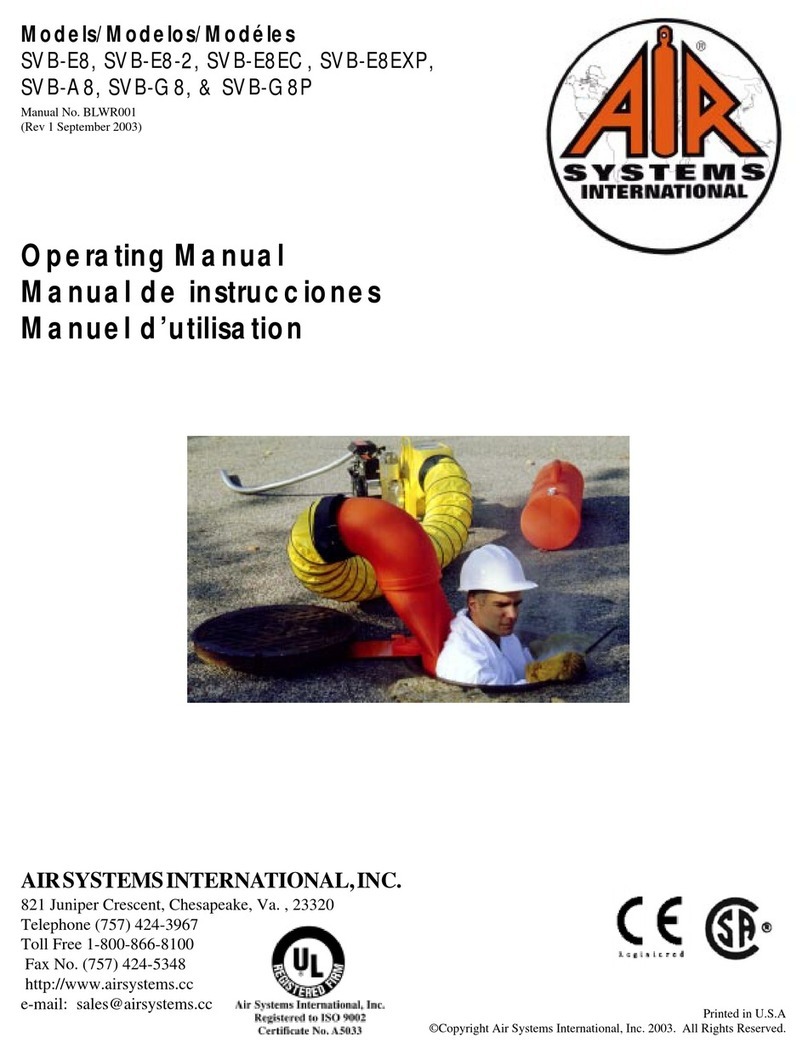 AIR SYSTEMS SVB-E8 User manual