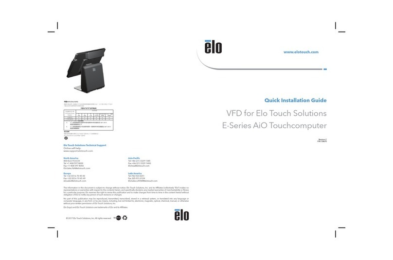 Elo TouchSystems E-Series User manual Elo TouchSystems E-Series User manual