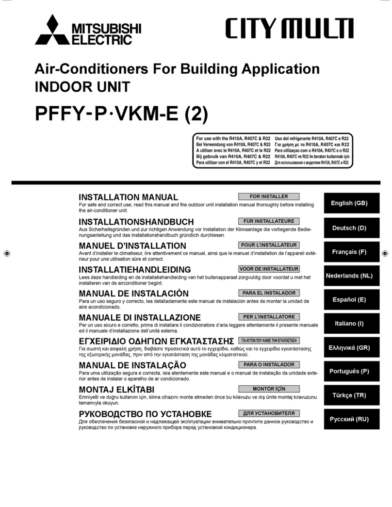 Mitsubishi Electric PFFY-P20VKM-E installation manual