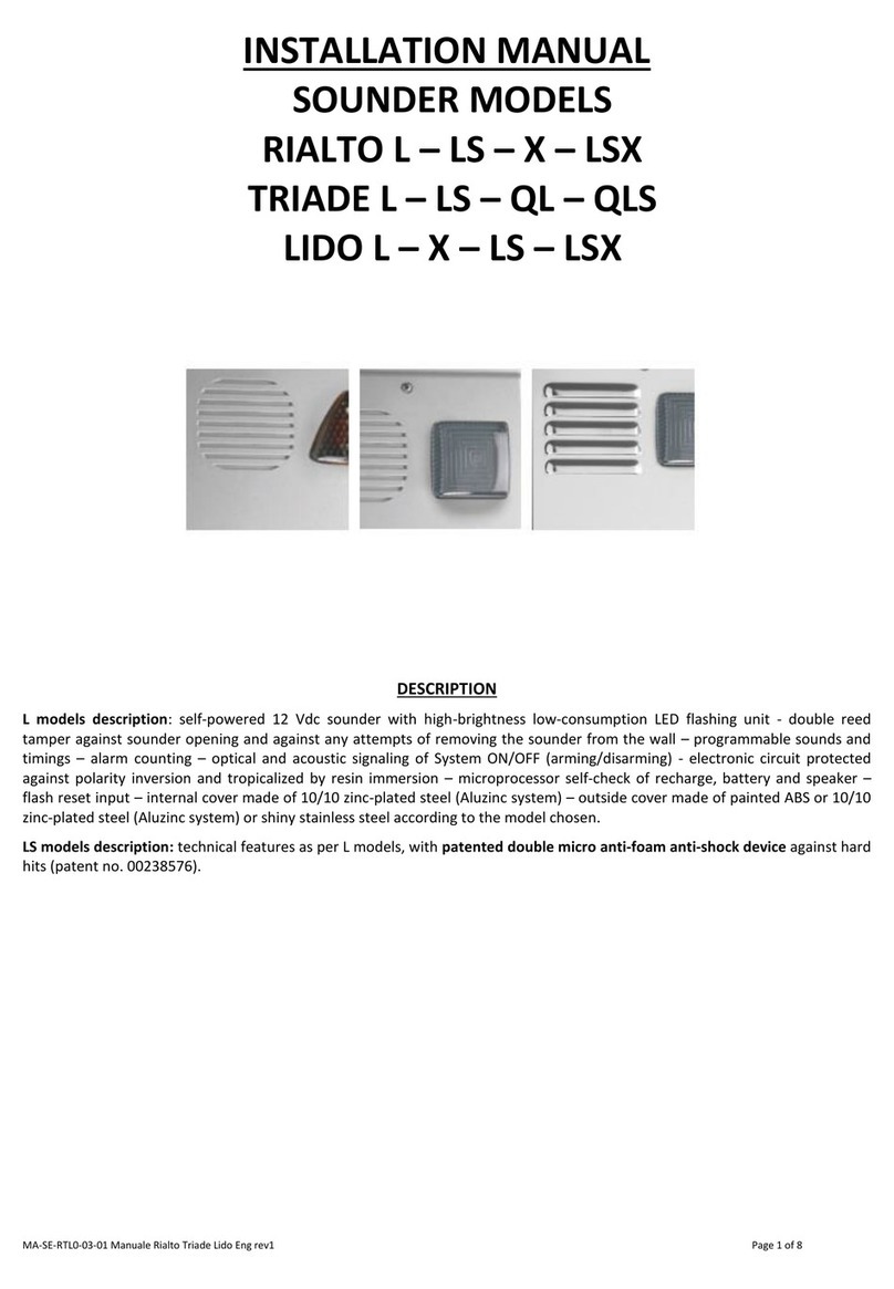 Venitem RIALTO L User & installation manual