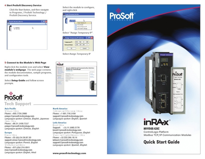 ProSoft Technology inRax MVI56E-GSC User manual