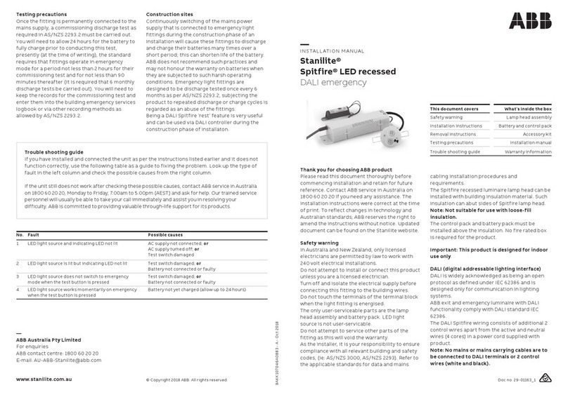 ABB Stanilite User manual