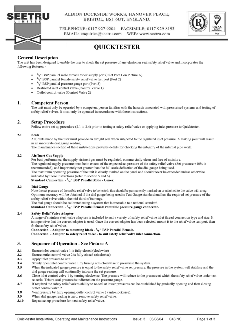 Seetru Quicktester operating instructions
