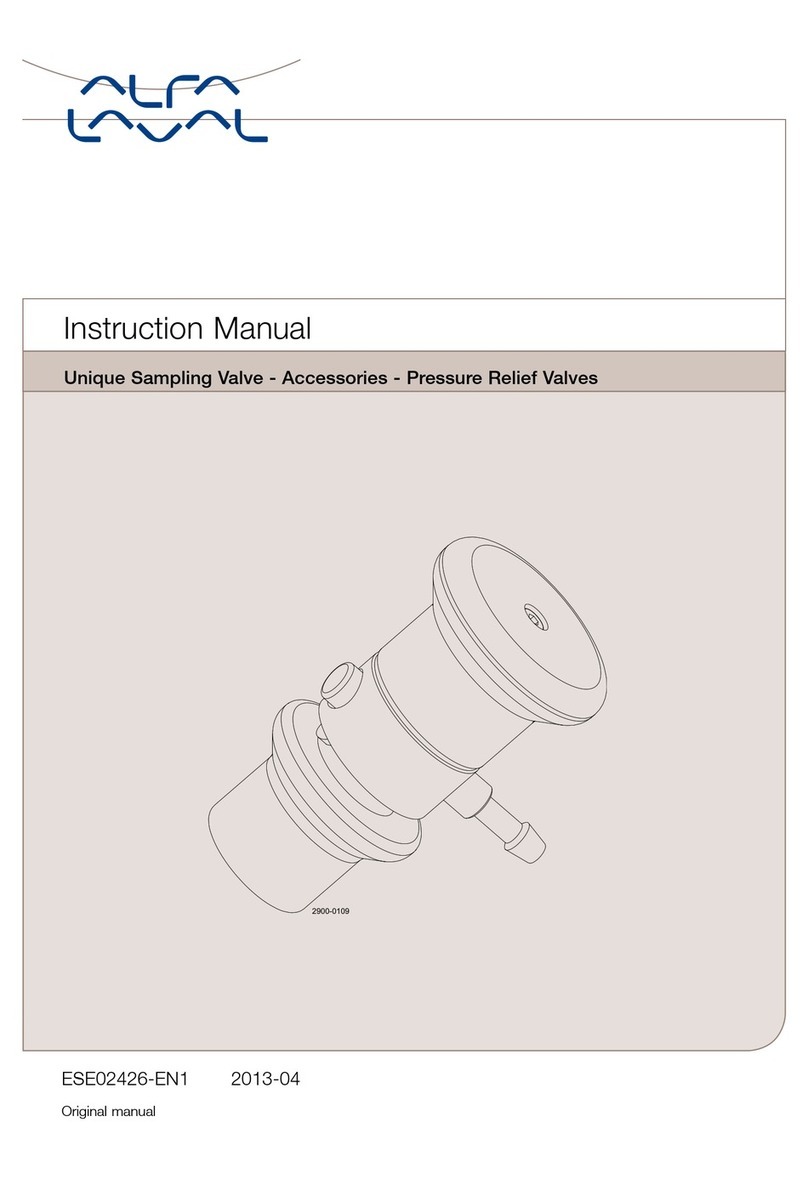 Alfalaval Pressure Relief Valve User manual