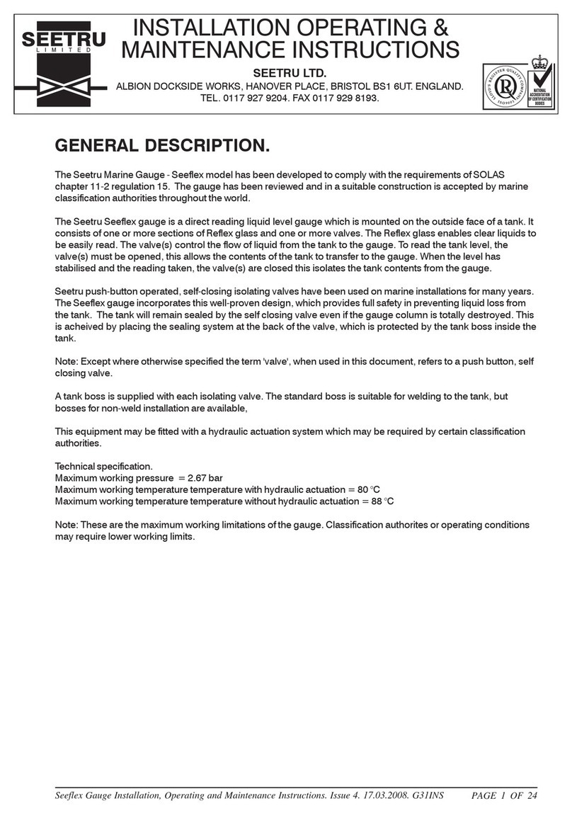 Seetru Seeflex Installation, operating,  & maintenance instructions