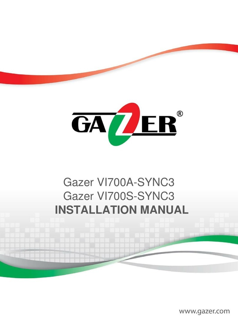 Gazer VI700A-SYNC3 installation manual