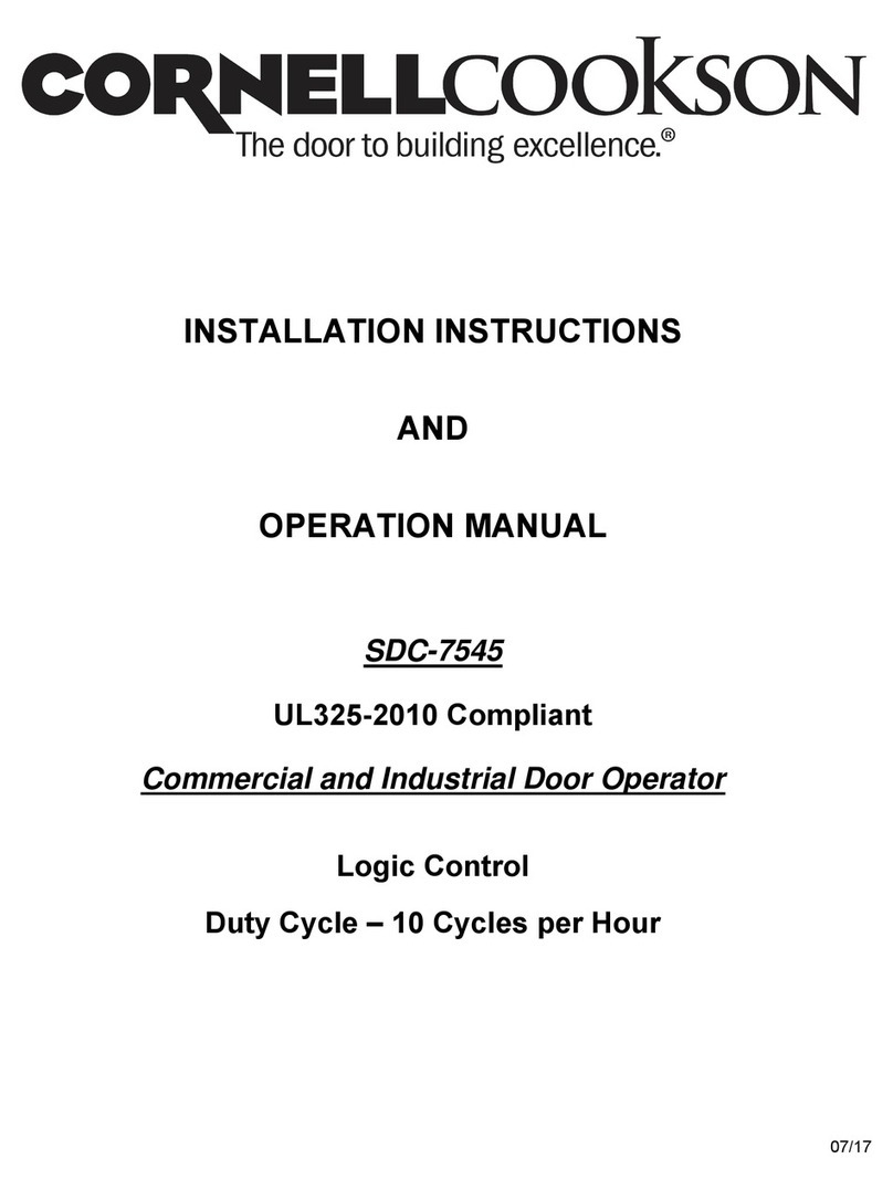CornellCookson SDC-7545 Installation instructions and operation manual