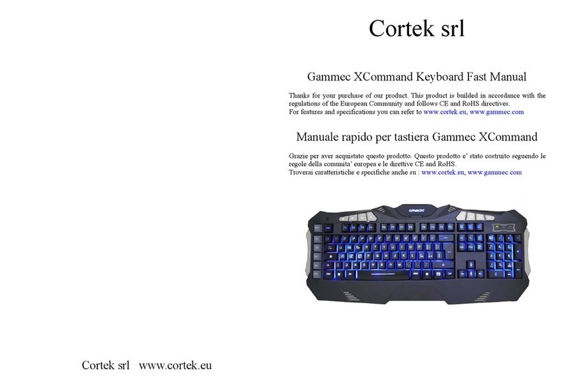 Cortek Gammec XCommand Quick manual