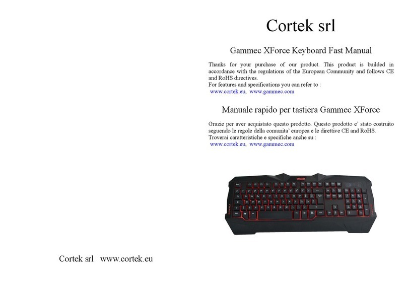 Cortek Gammec XForce Quick manual