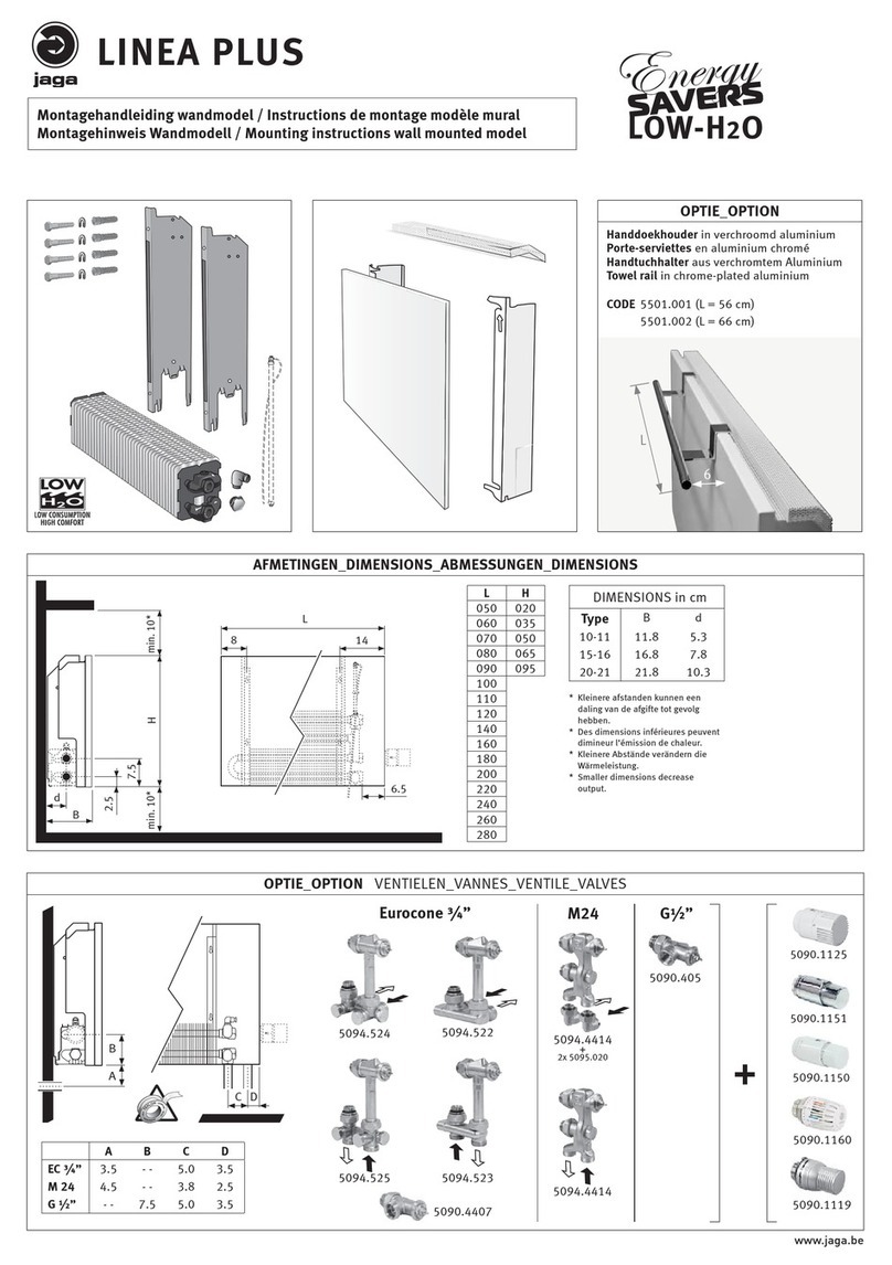 Jaga LINEA PLUS Mounting instructions